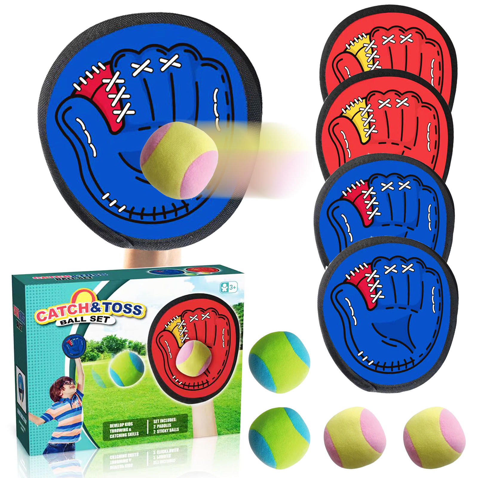 Limbo Game Set - 4Set Kinder Sucker Klebrige Kugel Spielzeug