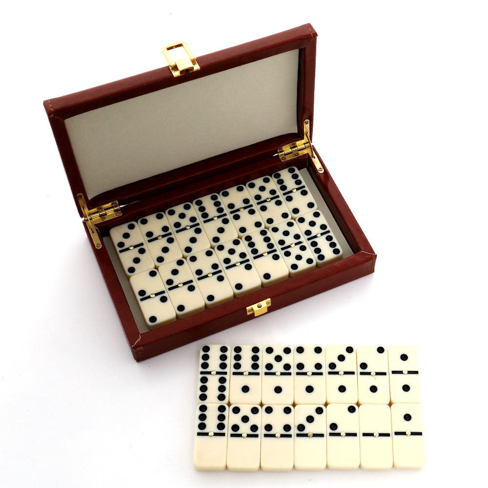 Limbo Game Set - 28-teiliges Harz-Domino-Set, klassisches Domino-Spiel mit exquisiter