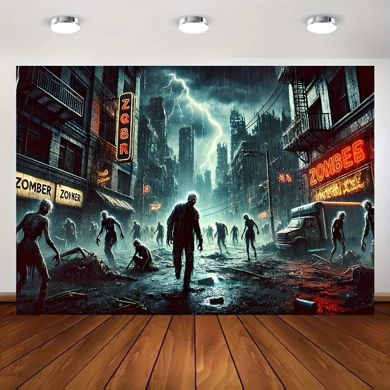 Zombie Party Games - 1-teiliges Zombie Hunter-Spielset in einer postapokalyptischen