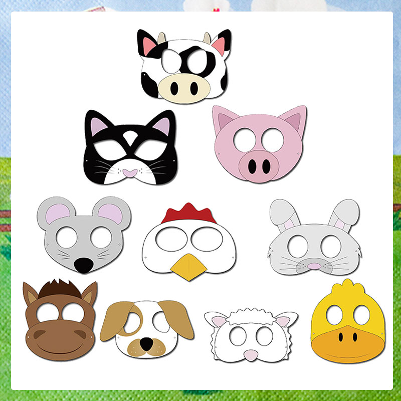 Party Games Gender Reveal - 10PCS Bauernhof Thema Cartoon Tier Kreative