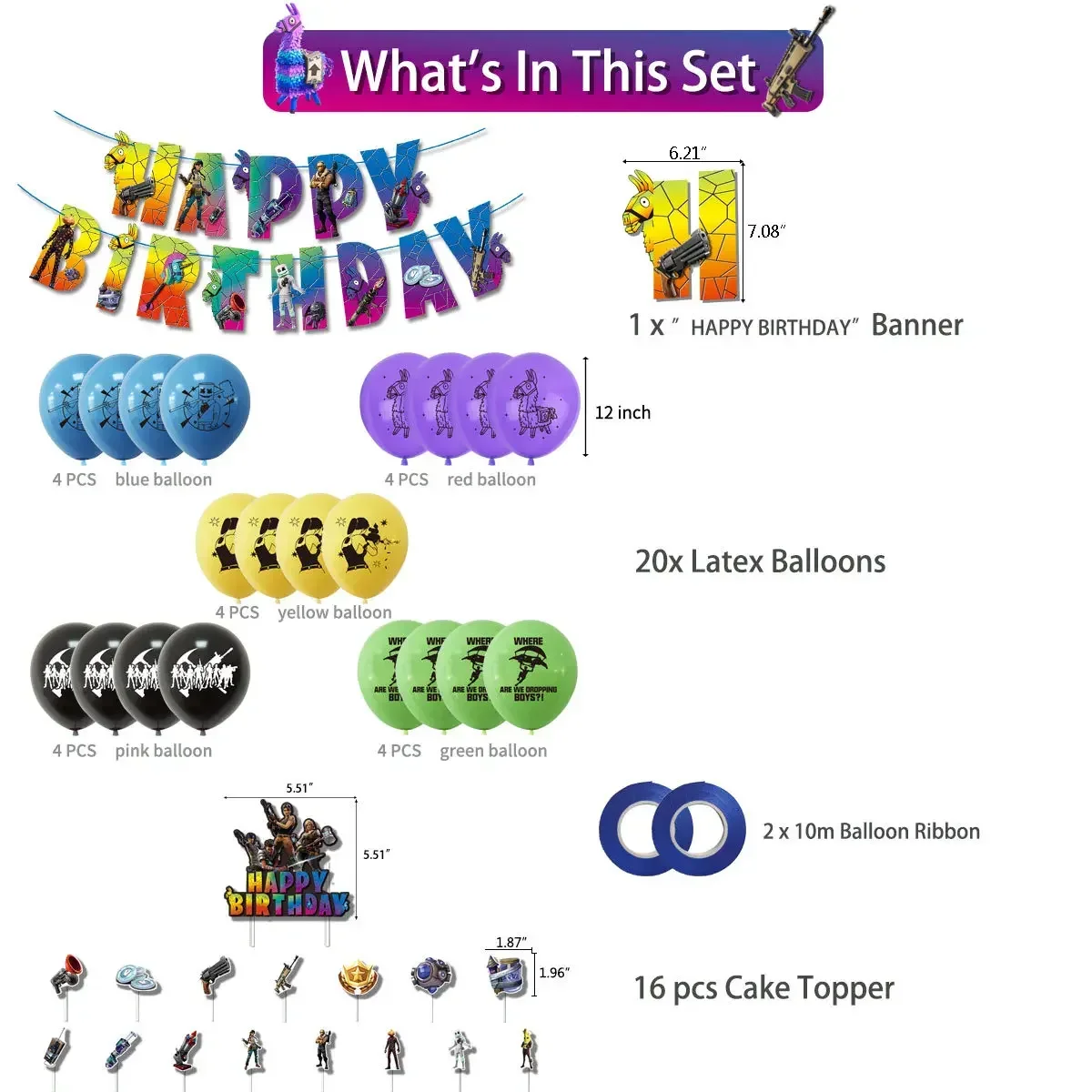 Heißes Fortnite-Themen-Set: DI – Party Games Kids Birthday Bewertung und Preis