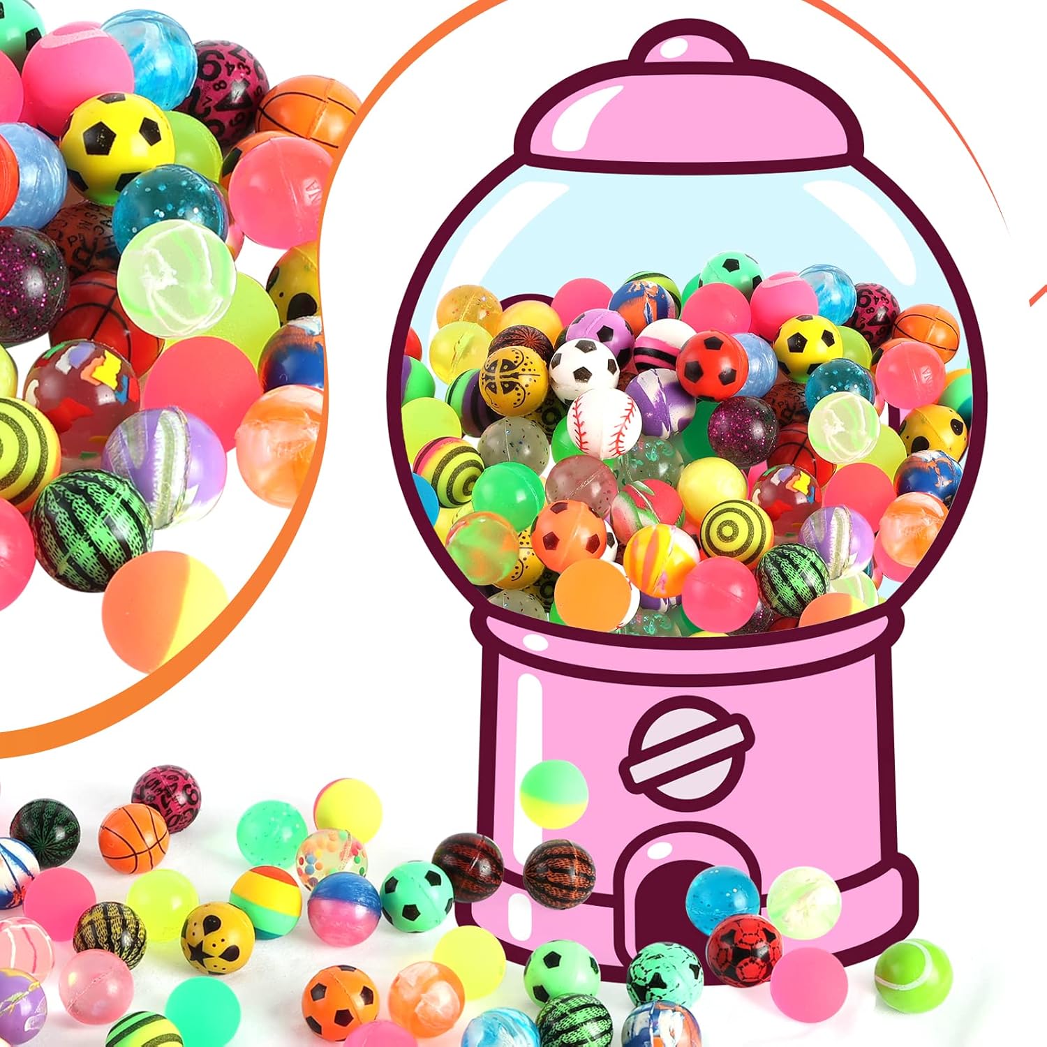 6/100 Stück Halloween-Hüpfbäll – Party Games Gender Reveal Bewertung und Preis