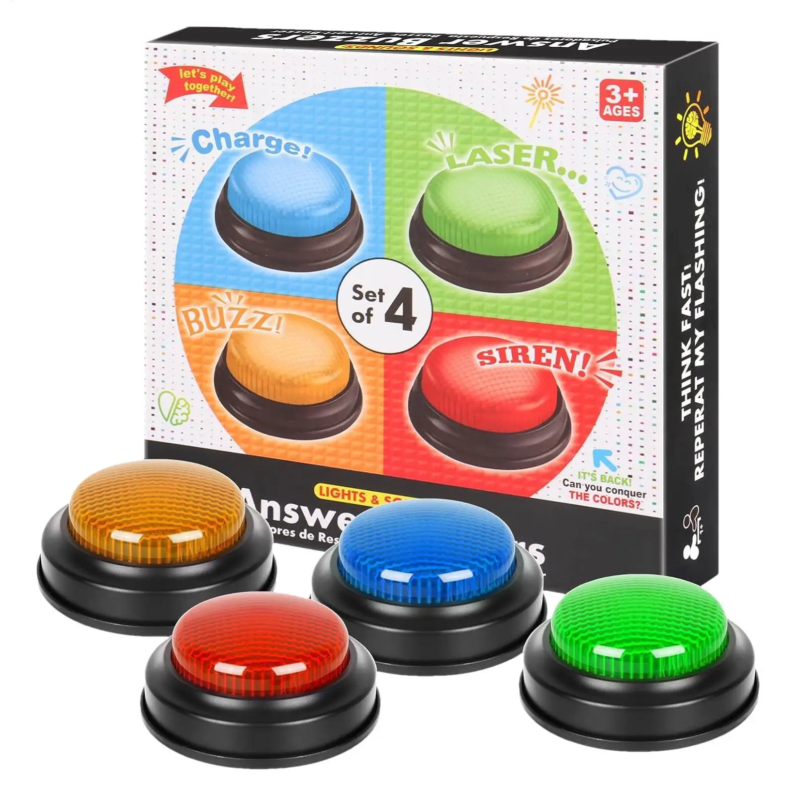 Spiel-Buzzer 4-teiliges Schnel – Quick Games Party Bewertung und Preis